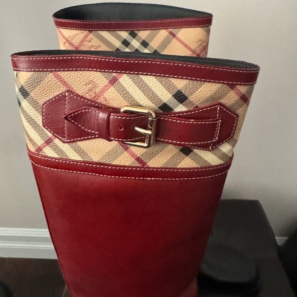 Burberry rain boot authentic magahoni red size 40 - Picture 2 of 6